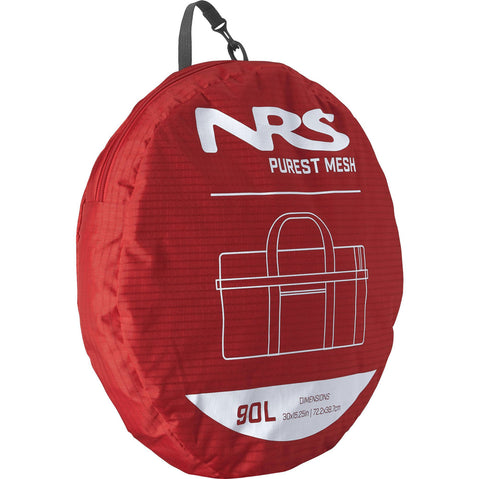 NRS Purest Mesh Duffel Bag in Salsa in 90L storage bag