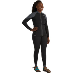 NRS Women's Ignitor Wetsuit Pants in Black model front