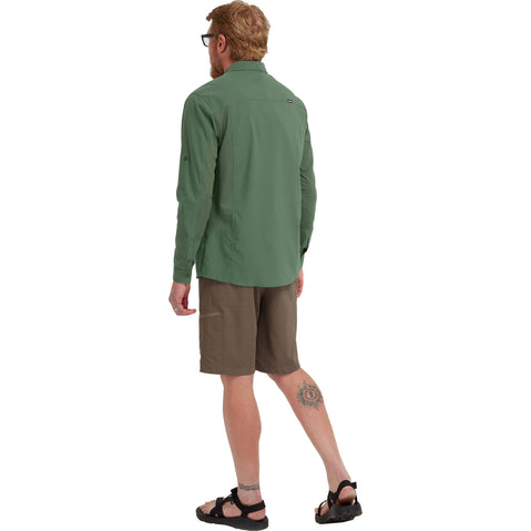 NRS Men's Guide Long Sleeve Shirt Juniper model back