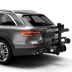 Thule T2 Pro X 2 Bike Hitch Rack in Black installed on a car back