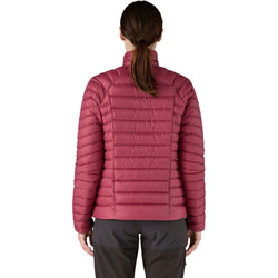 Patagonia Women's Down Sweater in Marion Red  model back