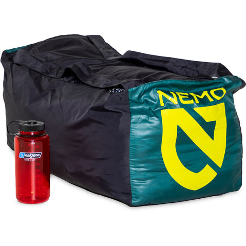 Nemo Jazz 30 Degree Synthetic Sleeping Bag in Lagoon/Lumen packed