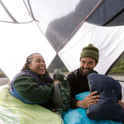 MSR Elixir 2 Person Backpacking Tent campers lying in tent