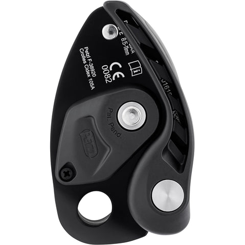 Petzl Neox Belay Device in Light Gray back