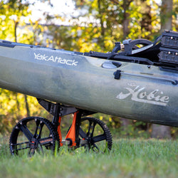 YakAttack TowNStow Scupper Kayak Cart lifestyle