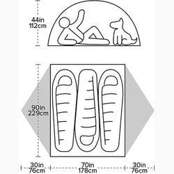 Big Agnes Blacktail 3 Person Camping Tent diagram