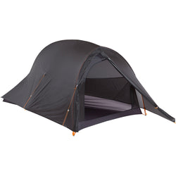 Big Agnes Fly Creek UL 2 Person Backpacking Tent in Asphalt/Gray Ridge with fly open