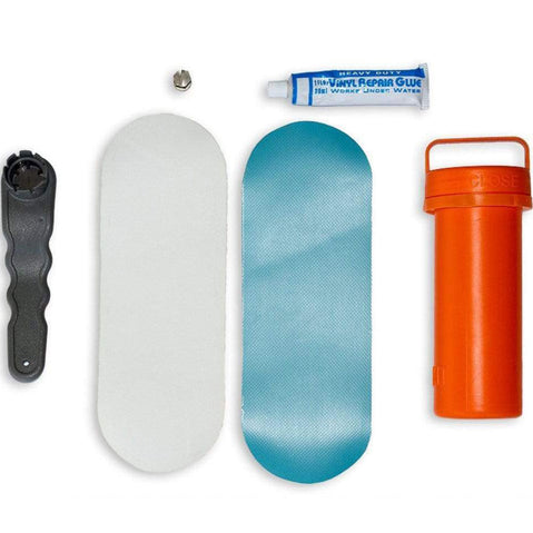 Level 6 Twelve Six Ultralight Inflatable SUP Board Package in Aegean Blue repair kit