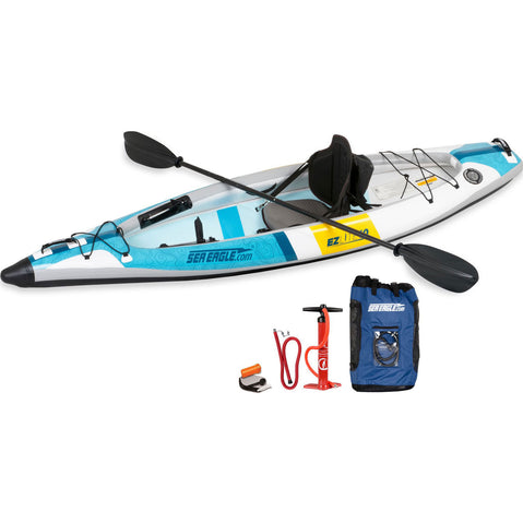 Sea Eagle EZLite 10 Pro Carbon Inflatable Kayak Package angle
