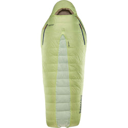 Therm-a-Rest Boost 650 32 Degree Down Sleeping Bag in Meadow Green unzip