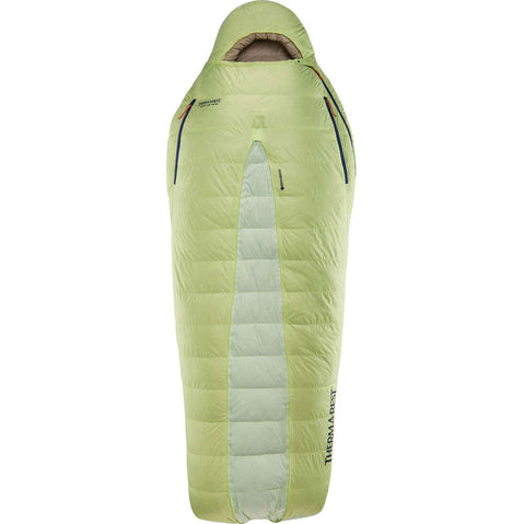 Therm-a-Rest Boost 650 32 Degree Down Sleeping Bag in Meadow Green unzip