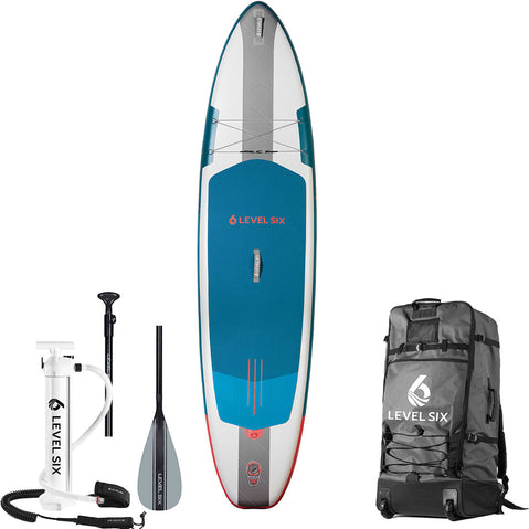 Level 6 Eleven Six Ultralight Inflatable SUP Board Package in Pine Forest package