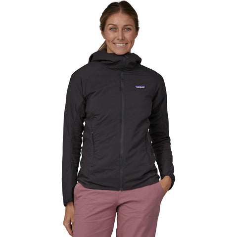 Patagonia Women's Nano-Air Light Hybrid Hoody in Black model front