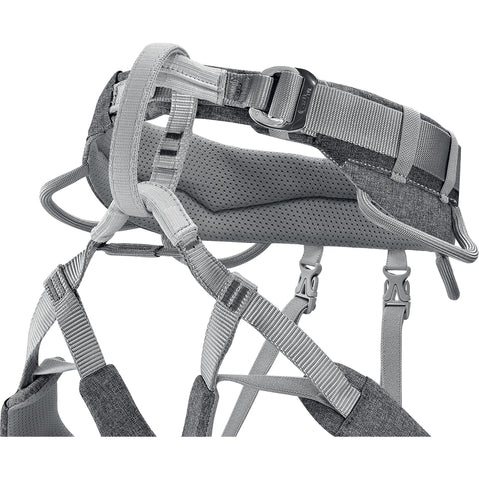 Petzl Men's Sama Rock Climbing Harness in Gray angle