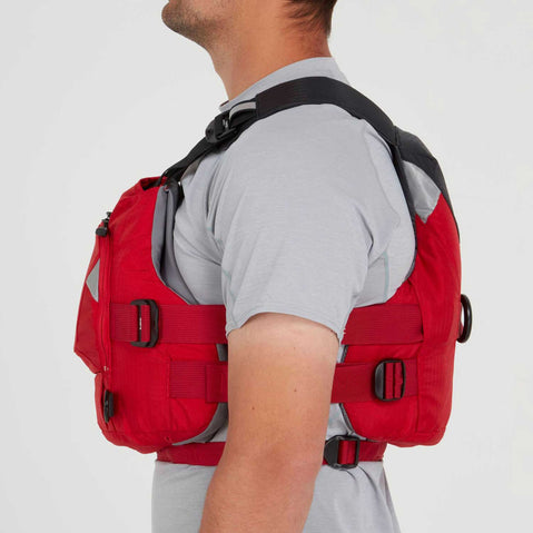 NRS Ninja Pro Rescue Lifejacket (PFD) in red model side