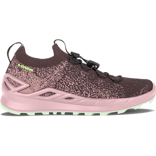 Lowa Women's Fusion 2 Lo Hiking Shoes in Brown Rose/Mint side view