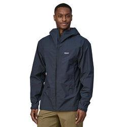 Patagonia Men's Boulder Fork Rain Jacket smolder blue model front