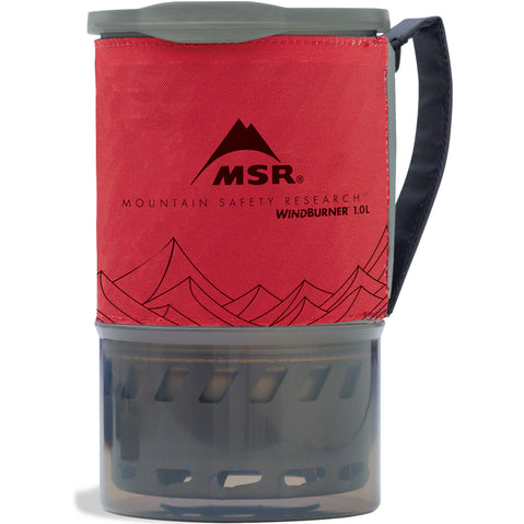 MSR WindBurner 1.0L Stove System in Red packed