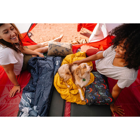 Therm-a-Rest Compressible Pillow Cinch in Stargazer Blue lifestyle