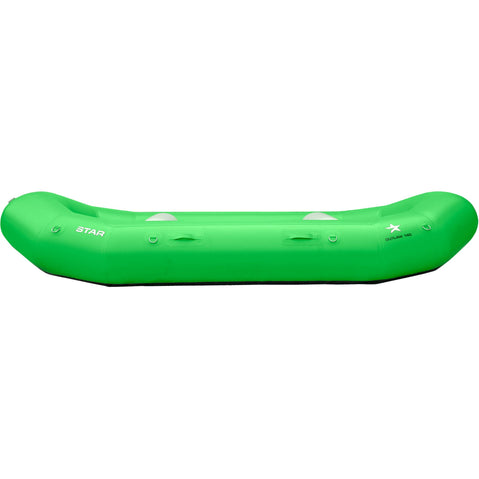 Star Outlaw 140 Self-Bailing Raft in Lime side