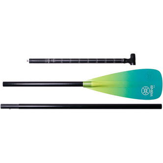 Werner Zen 85 3-Piece Adjustable Fiberglass Stand-Up Paddle in Gradient Caribbean pieces
