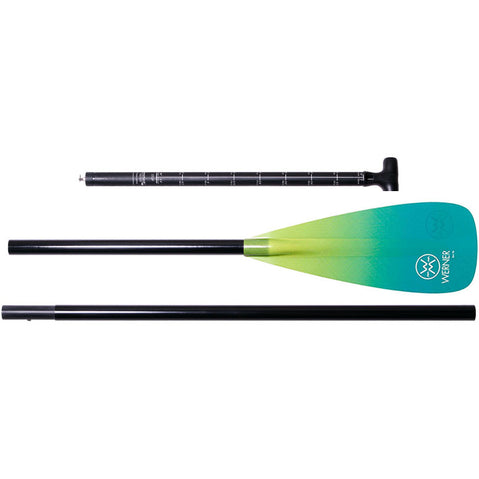 Werner Zen 85 3-Piece Adjustable Fiberglass Stand-Up Paddle in Gradient Caribbean pieces