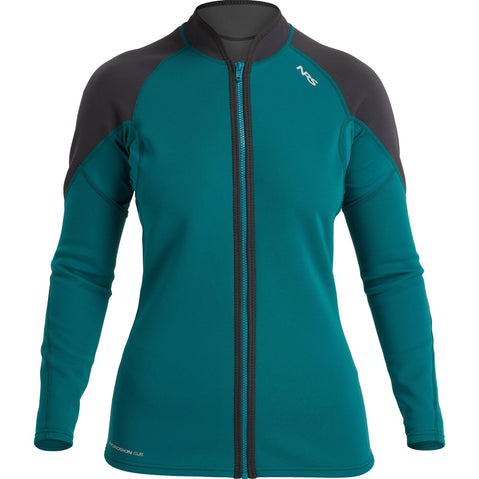 NRS Women's HydroSkin 0.5 Jacket in Harbor/Graphite front