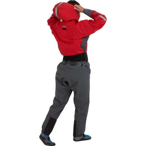 NRS Women's Navigator GORE-TEX Pro Semi-Dry Suit in Red model back