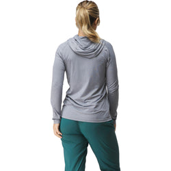 NRS Women's Silkweight Hoodie stone model back