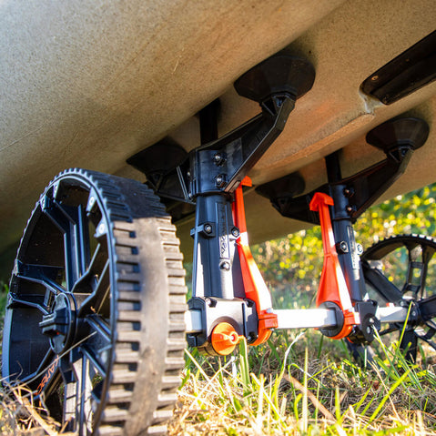 YakAttack TowNStow Scupper Kayak Cart lifestyle