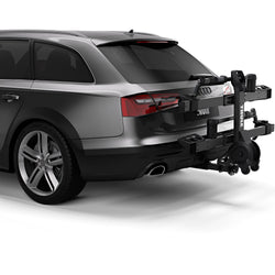 Thule T2 Pro XTR 2 Bike Hitch Rack in Black installed on a car back
