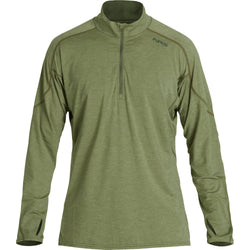 NRS Men's Silkweight Baja Sun Shirt in Olive front