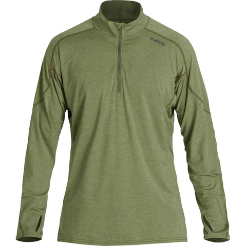 NRS Men's Silkweight Baja Sun Shirt in Olive front