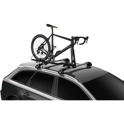 Thule TopRide Bike Roof Rack in Black with bikes loaded side