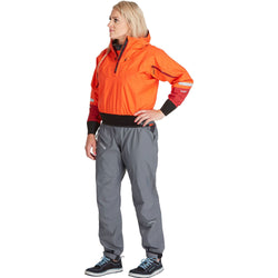 NRS Women's Endurance Paddling Pants in Gray model front
