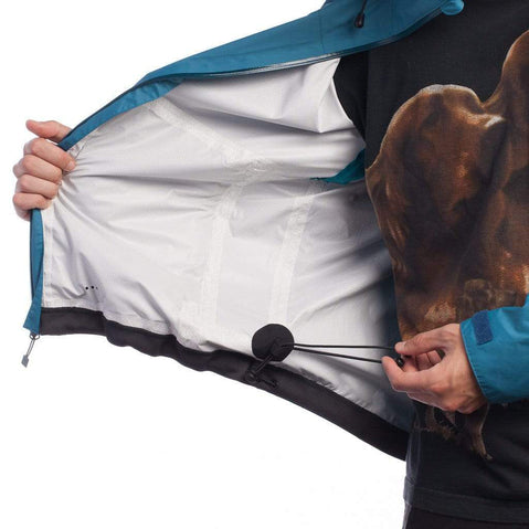 Level Six Nahanni Paddling Jacket in Crater Blue drawstring