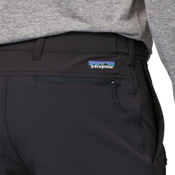 Patagonia Men's Point Peak Trail Pants in Black model zip