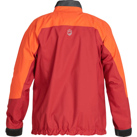 NRS Women's Endurance Paddling Jacket in Poppy/Vino back