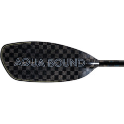 Aqua-Bound Aerial Major Carbon Versa-Lok Bent Shaft 2-Piece Kayak Paddle left balde frontside