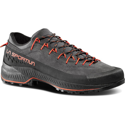 La Sportiva Men's TX4 Evo Approach Shoes in Carbon/Cherry Tomato angle