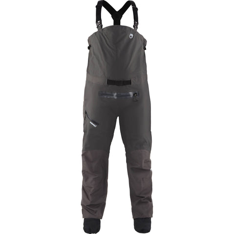 NRS Sidewinder Dry Bibs in Dark Shadow front