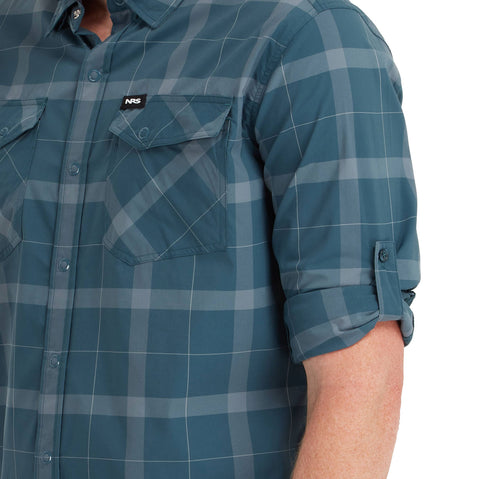 NRS Men's Guide Long Sleeve Shirt in Sharkskin front