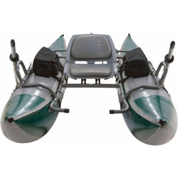 Outcast PAC 1000FS Pontoon Boat in Green/Gray front
