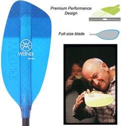 Werner Side Kick Fiberglass Bent Shaft Whitewater Kayak Paddle detail