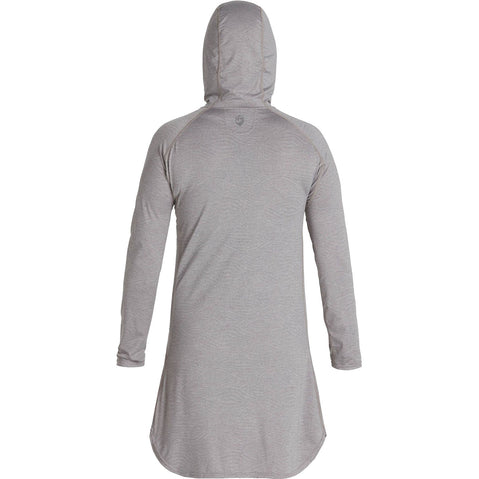 NRS Women's Silkweight Hoodie Dress in Sharkskin back