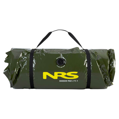NRS Snooze Lite Sleeping Pad green 4 inch rolled front view