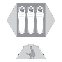 MSR Hubba Hubba LT 3 Person Backpacking Tent floorplan