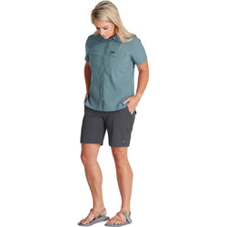 NRS Women's Guide Shorts in Dark Shadow model front