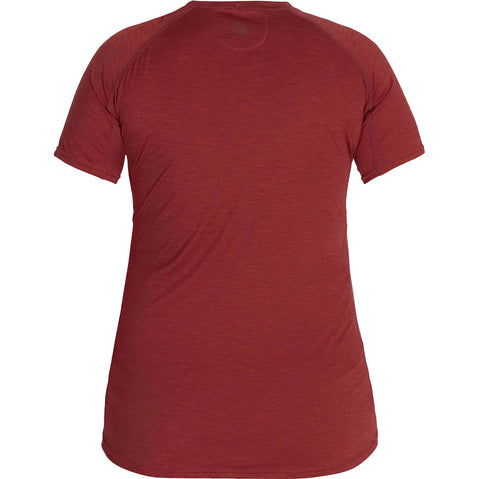 NRS Women's Silkweight Short Sleeve Shirt in Vino back