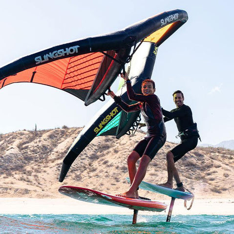 Slingshot SlingWing V2 Inflatable Surf Wing in Orange packed